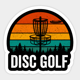 Funny Disc Golf Player Retro Vintage Sticker